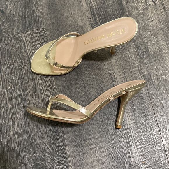 Gold Stuart Weitzman heels - Picture 2 of 7